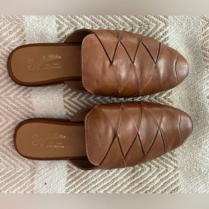 Seychelles Survival Leather Tan Mules Size 7